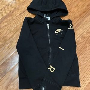 Nike Air kids jacket with gold sleeve detail